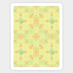 Citrus Splash Seamless Surface Pattern Design Sticker